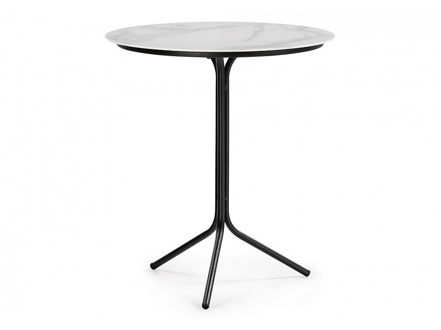 Журнальный стол Рускус белый мрамор / серый мрамор / галифакс