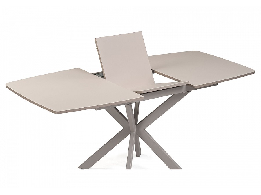 Стол стеклянный Палу 130(170)х80х76 латте / капучино