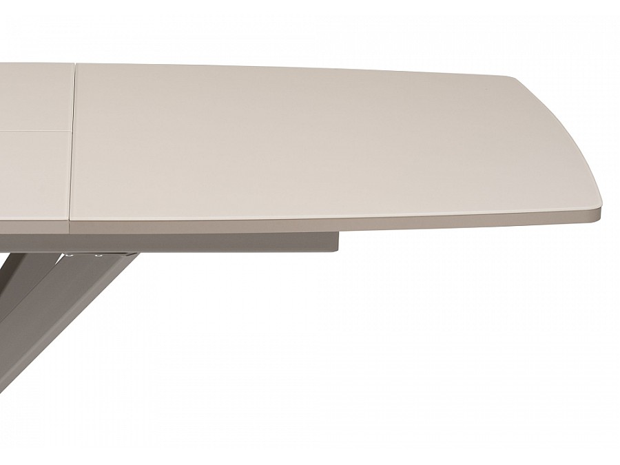 Стол стеклянный Палу 130(170)х80х76 латте / капучино