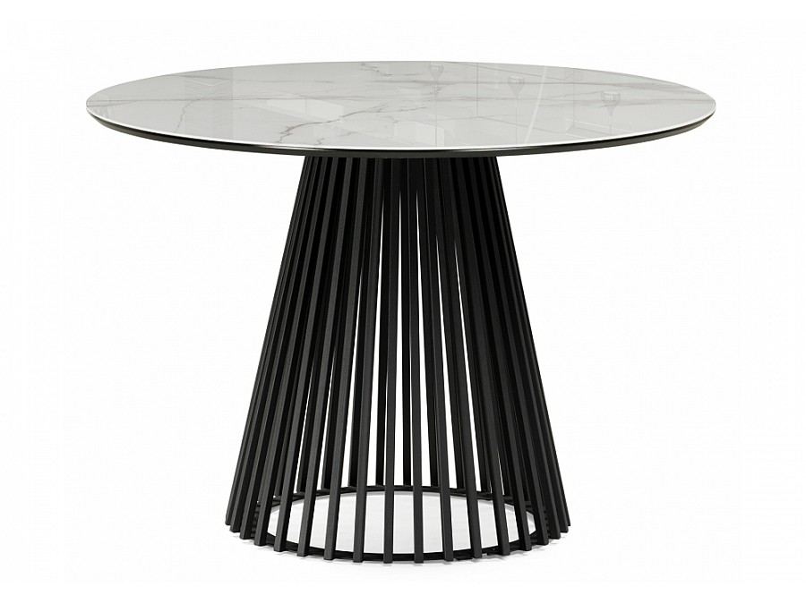 Нэнси 110 белый мрамор / черный