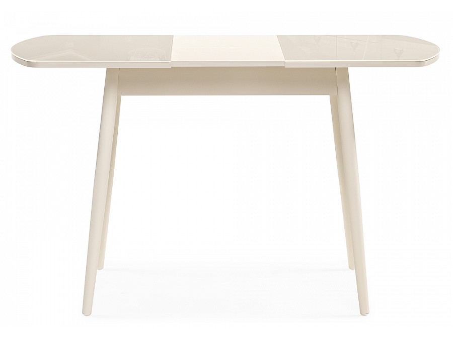 Стол стеклянный Калверт 94(126)х64х75 кремовый