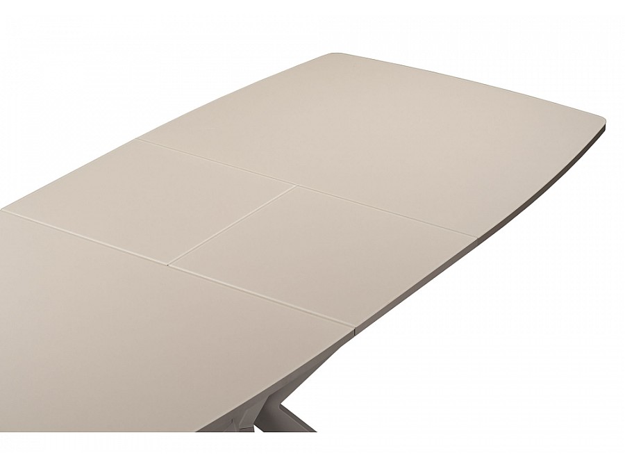 Стол стеклянный Палу 130(170)х80х76 латте / капучино