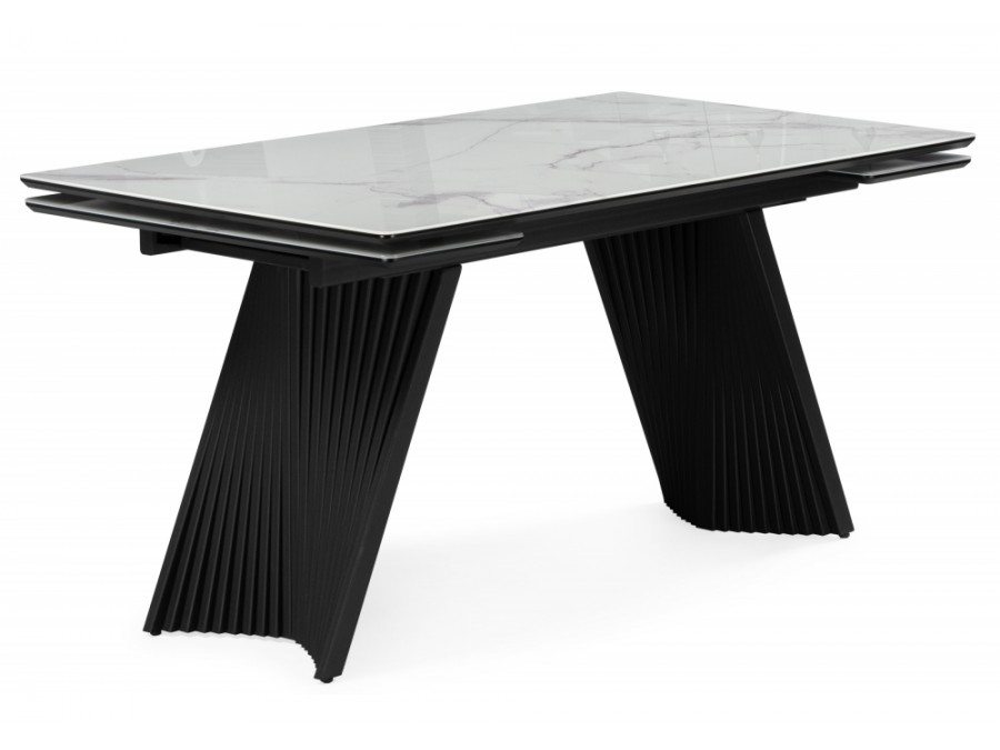 Вейв 140(200)х80 кристл белый мрамор / черный