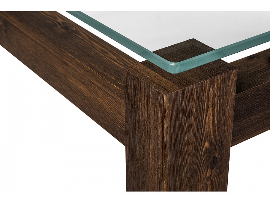 Стол стеклянный Бран 104х74х76 кантри орех