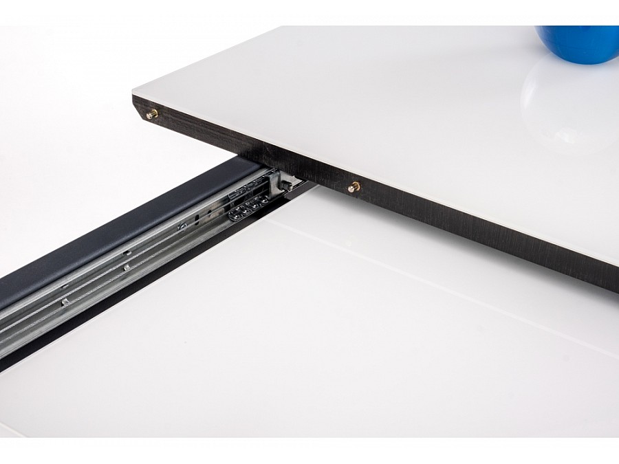 Стол стеклянный Фернан 140(180)х80х76 венге / белый