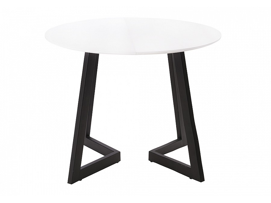 Стол стеклянный Алингсос белая шагрень / белый