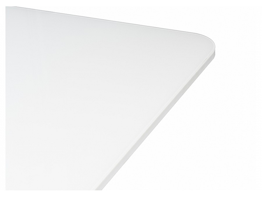 Стол стеклянный Санса 140(180)х80х76 грей / белая шагрень / грей