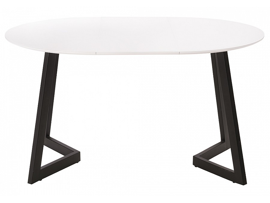 Стол стеклянный Алингсос белая шагрень / белый