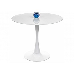 Стол стеклянный 718T Tulip супер белый
