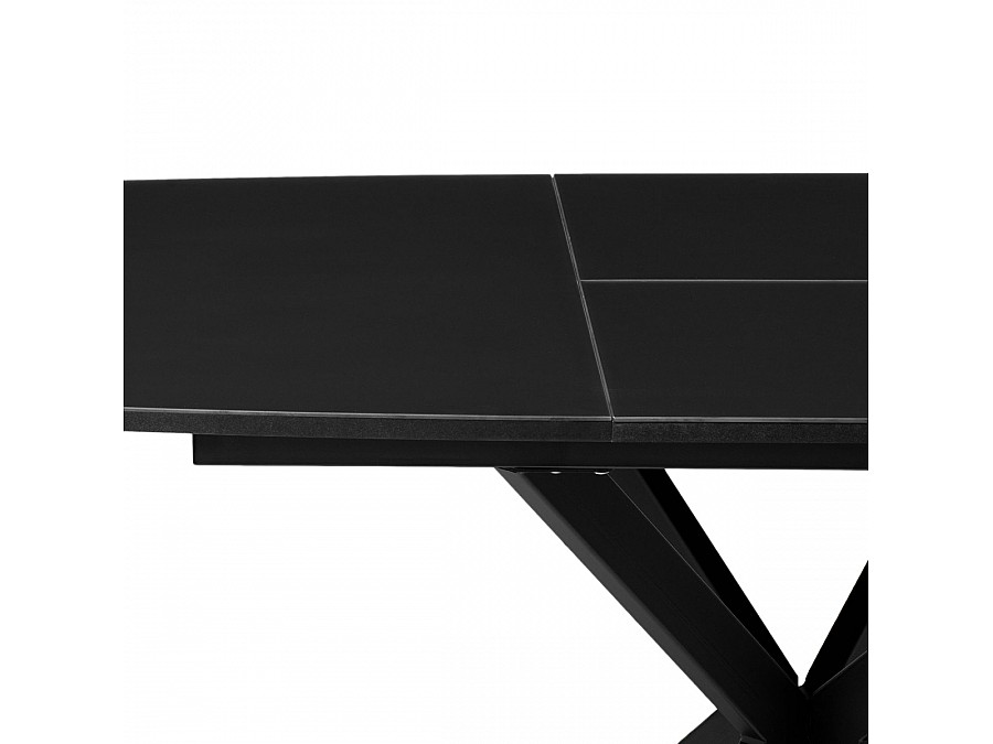 Стол стеклянный Палу 130(170)х80х76 черный