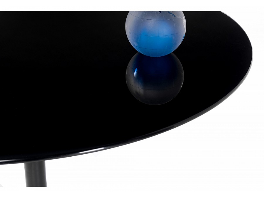 Стол стеклянный Tulip 90x74 black glass