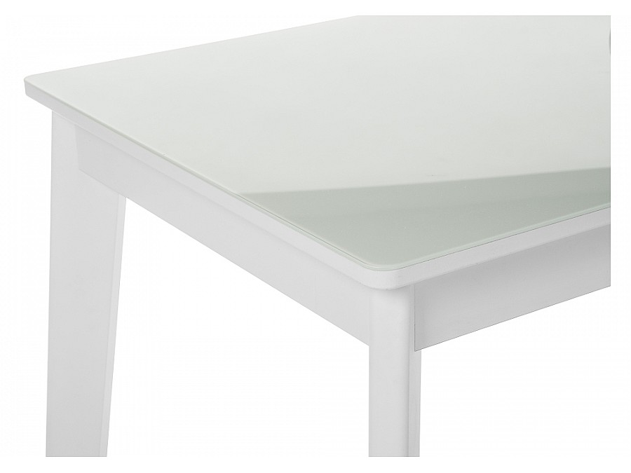 Стол стеклянный Арья белый / шагрень белая