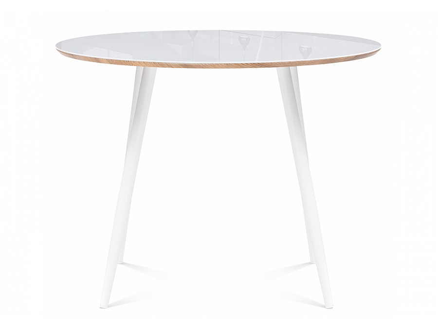 Абилин 90 ультра белое стекло / дуб вотан / белый матовый