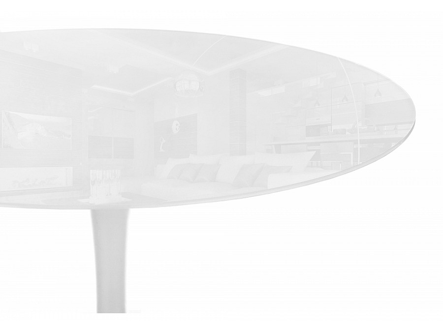 Стол стеклянный Tulip 90x74 super white glass