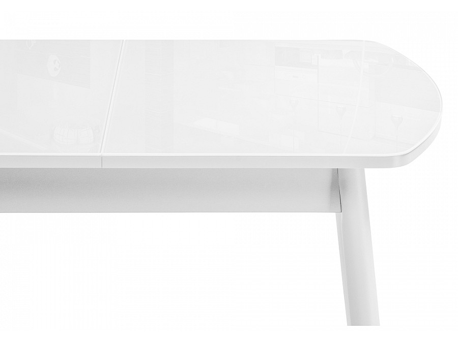 Стол стеклянный Калверт 94(126)х64х75 белый