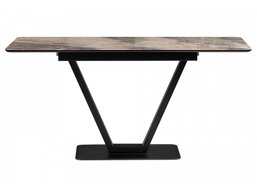 Стол стеклянный Бугун 120(160)х80х77 каталония / черный