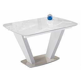 Стол стеклянный Петир белый