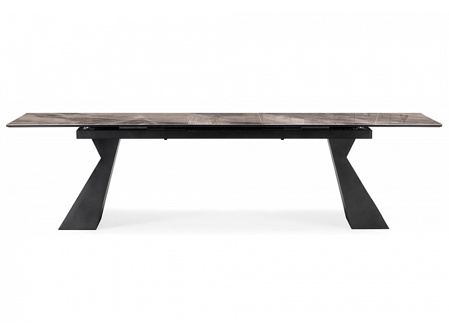 Стол стеклянный Денхольм 240(290)х100х75 каталония / черный