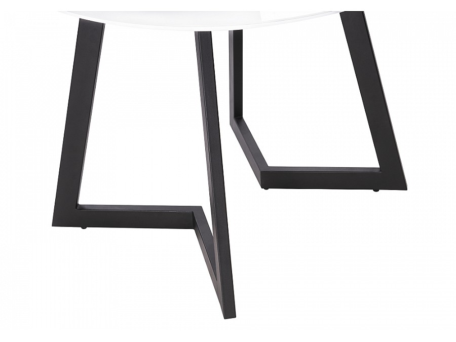 Стол стеклянный Алингсос белая шагрень / белый