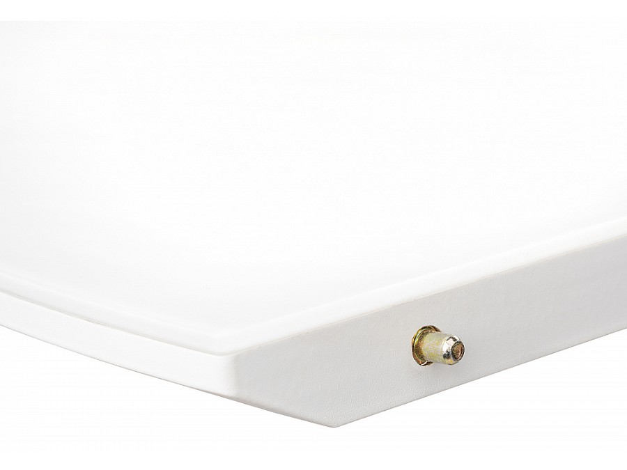 Стол стеклянный Алингсос белая шагрень / белый