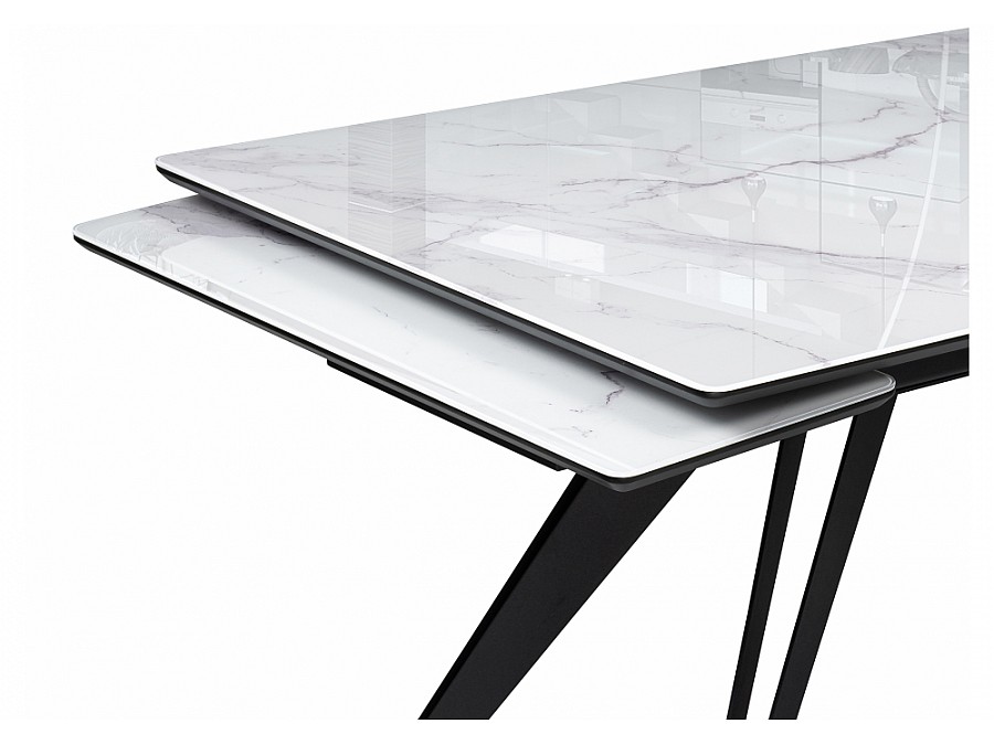 Дарвин 140(200)х80 белый мрамор / черный