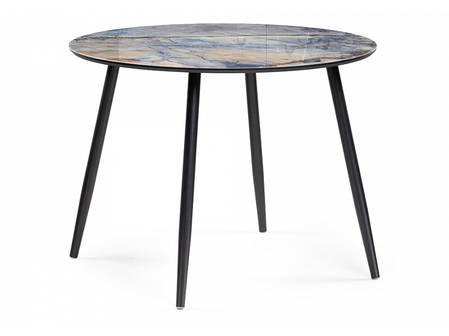 Стол стеклянный Анселм 100х76 магеллан / черный