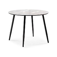 Стол стеклянный Анселм 100х76 леонардо / черный