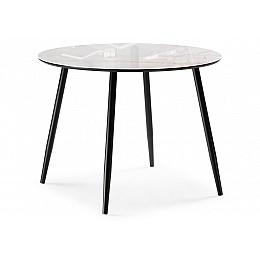 Стол стеклянный Анселм 100х76 леонардо / черный