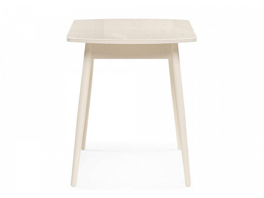 Стол стеклянный Калверт 94(126)х64х75 кремовый