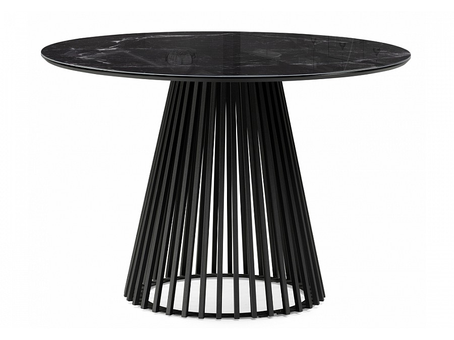 Нэнси 110х110 черный мрамор / черный