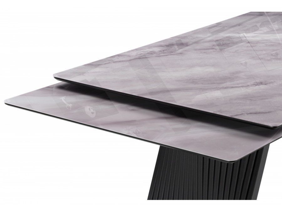 Вейв 140(200)х80 кристл серый мрамор / черный