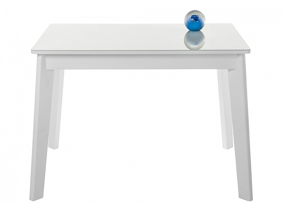 Стол стеклянный Арья белый / шагрень белая