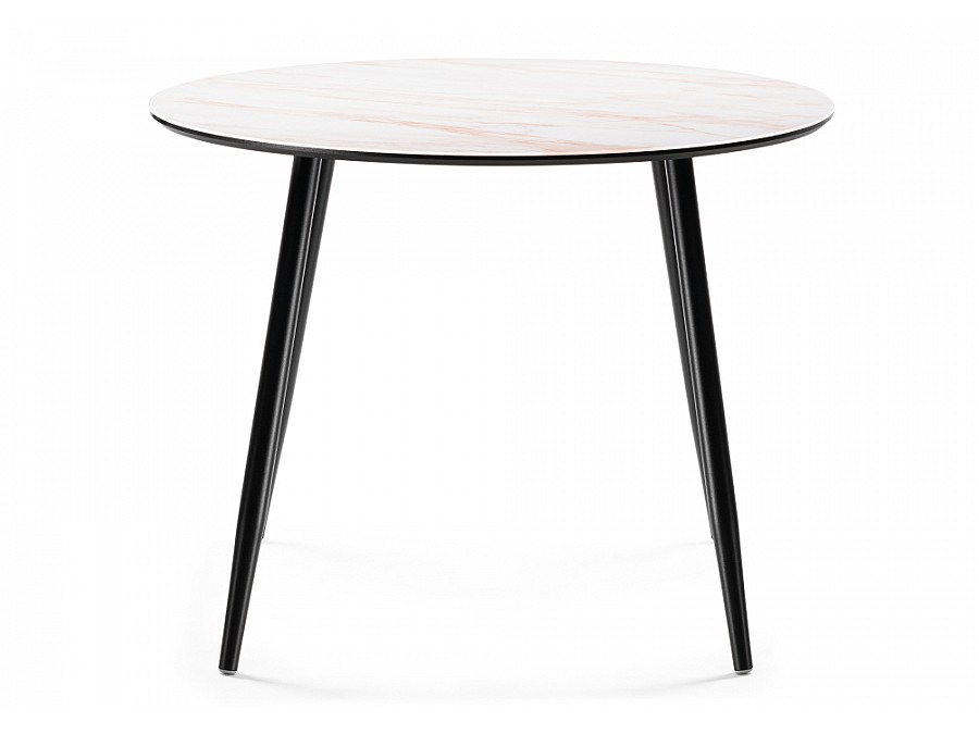 Стол стеклянный Анселм 100х76 леонардо / черный