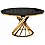 Стол стеклянный Twist 130х74 gold / black