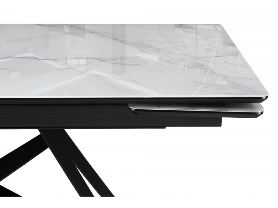 Блэкберн 140(200)х80 кристл белый мрамор / черный