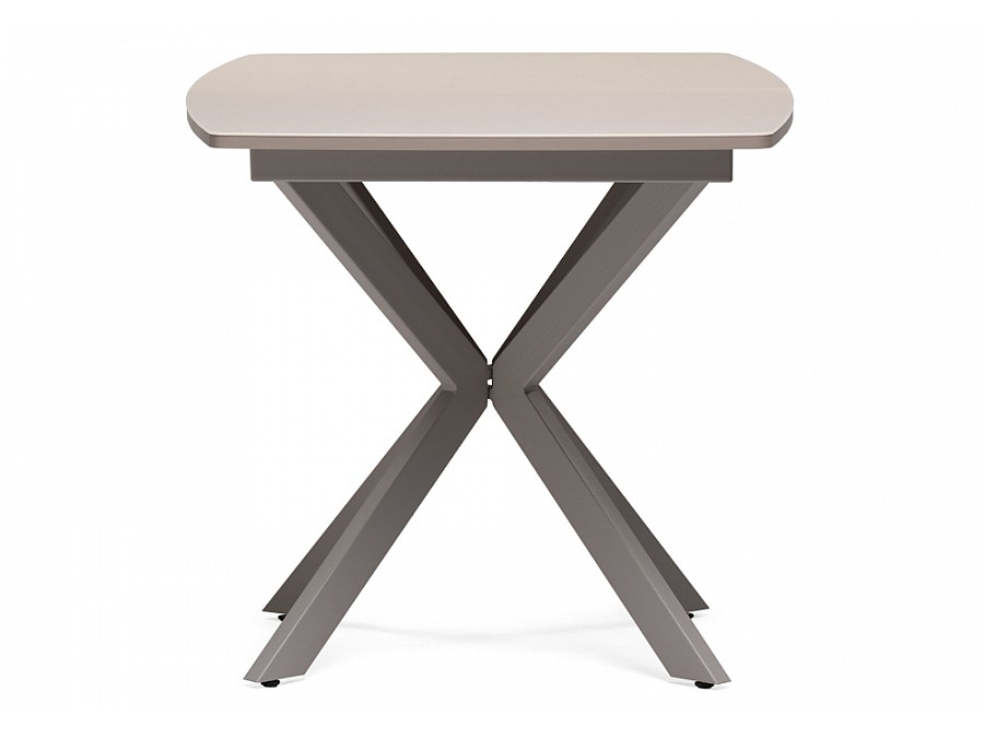 Стол стеклянный Палу 130(170)х80х76 латте / капучино