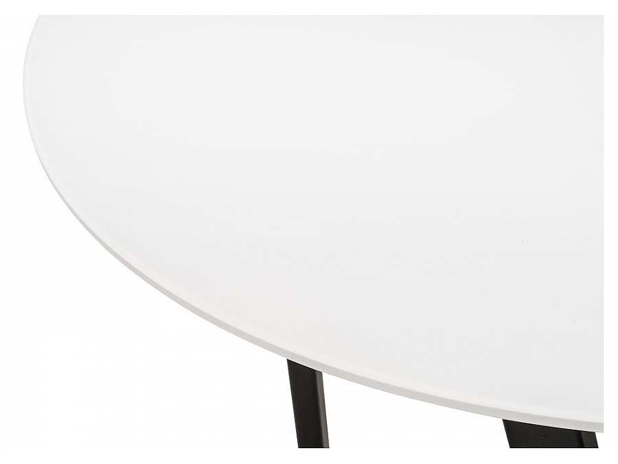 Стол стеклянный Алингсос белая шагрень / белый