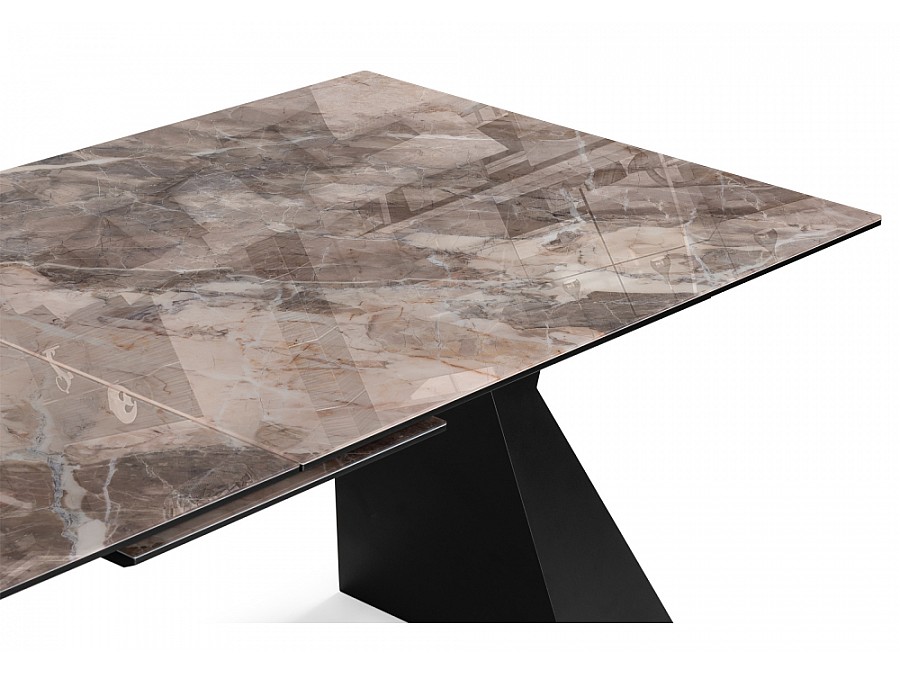 Стол стеклянный Денхольм 240(290)х100х75 каталония / черный