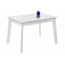 Стол стеклянный Арья белый / шагрень белая