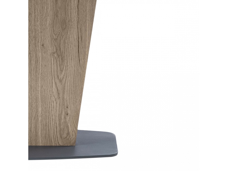 Стол стеклянный Теон 140(180)х80х75 магеллан / галифакс натуральный / графит