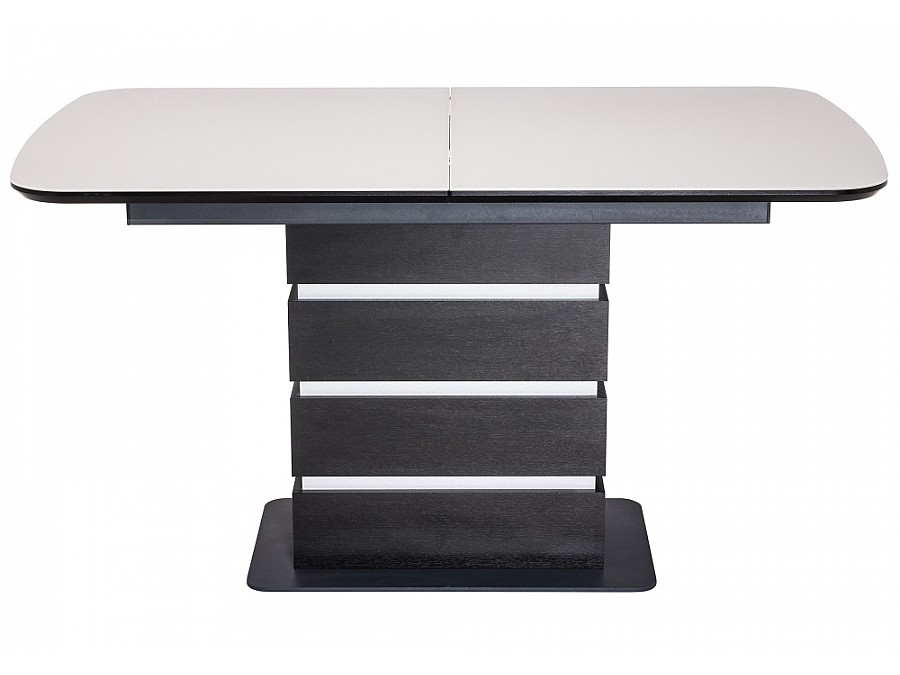 Стол стеклянный Фернан 140(180)х80х76 венге / белый