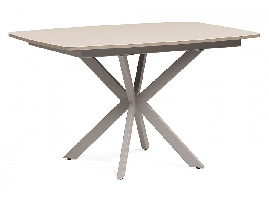 Стол стеклянный Палу 130(170)х80х76 латте / капучино