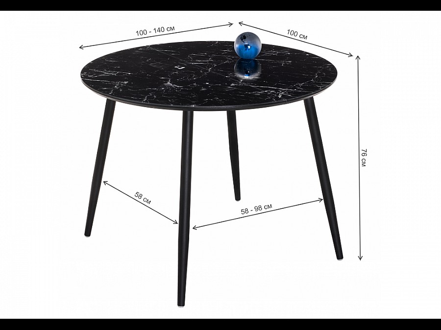 Кловис черный мрамор / черный