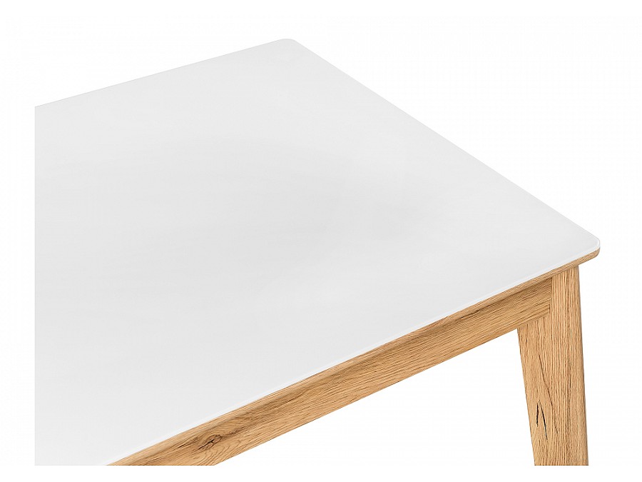 Стол стеклянный Арья 120х80х74 дуб монтана / белый