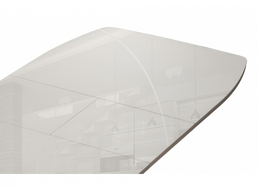 Стол стеклянный Тамаса 120(150)х70х76 латте / капучино