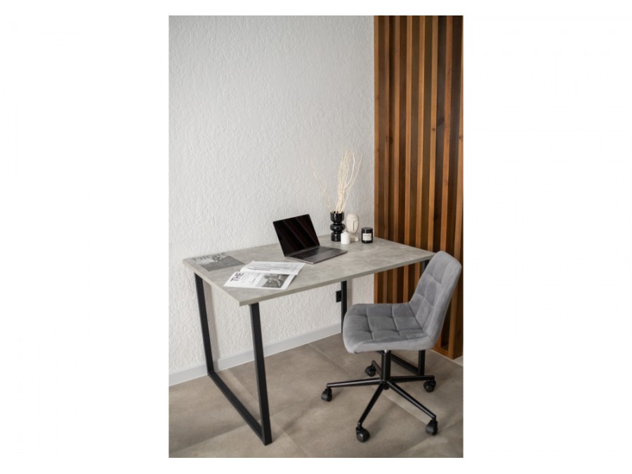 Лиман 117 х 77 бетон светлый / черный матовый