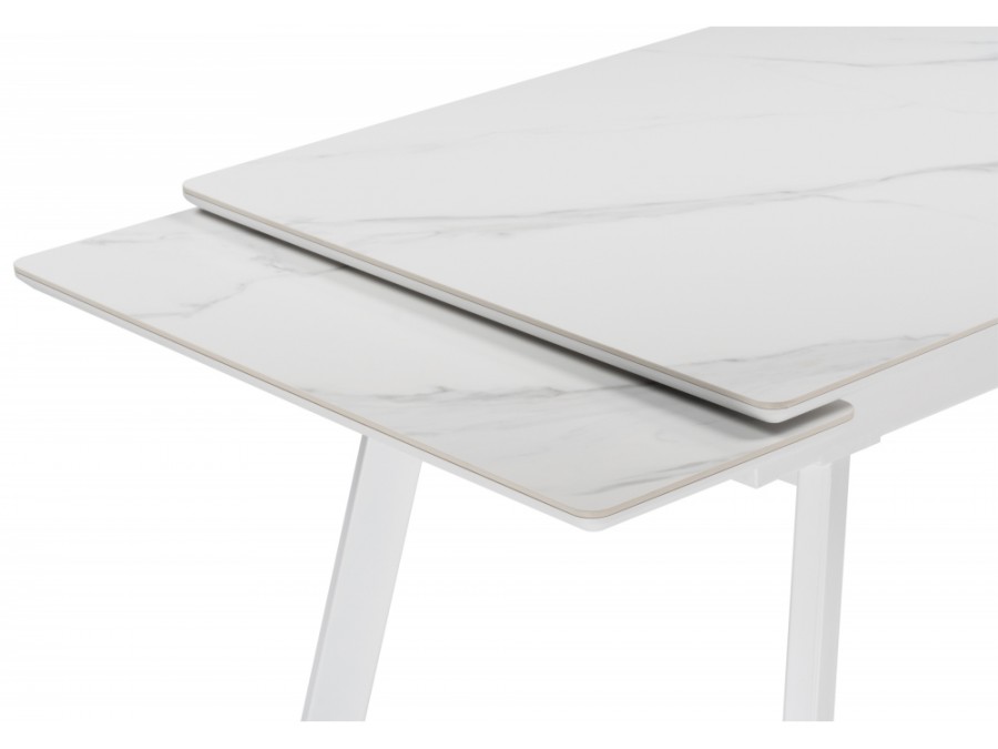 Норман 140 (200) х 80 белый мрамор alpin white / snow white / белый