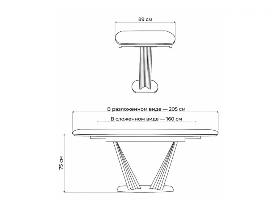 Вейл 160(205)х89 larka grey / черный