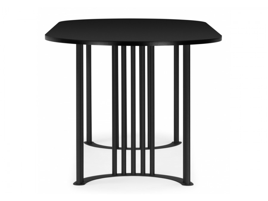 Хьюго О 180 х 90 черная шагрень пленка / черные ноги