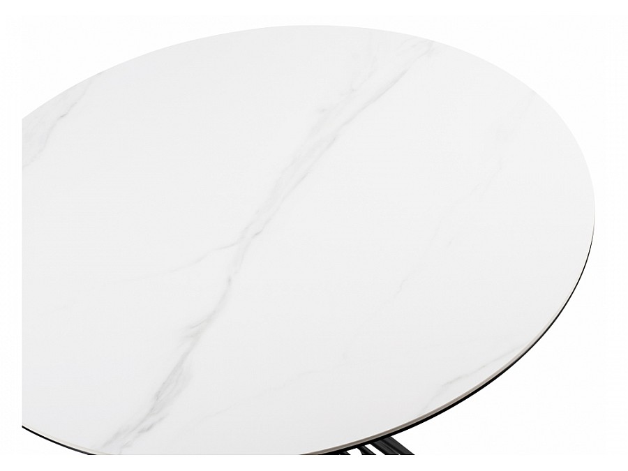 Вивиен 90x90x75 белый мрамор snow white / черный